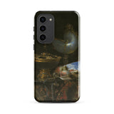 Still Life with Holbein Bowl Nautilus Cup Glass Goblet and Fruit Dish - Willem Kalf Phone Case Samsung Galaxy S23 Plus / Gloss Black