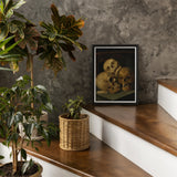 Still Life of Three Skulls - Jan August Hendrik Leys Art Print / Canvas Framed Artwork Human Threeskulls, Hendrikleysart,