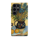 Still Life - Vincent Van Gogh Phone Case Samsung Galaxy S24 Ultra / Matte Phone Case Vibrant Impressionistic Painting Dark Blue Gold