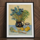 Still Life - Vincent Van Gogh Post-impressionism Art Print / Canvas Framed Reproduction Gogh’s Flowers Dark, Masterful, Prints