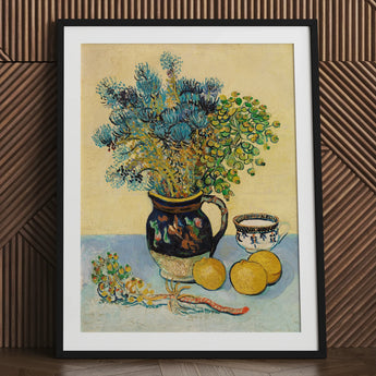 Still Life - Vincent Van Gogh Post-impressionism Art Print / Canvas Framed Reproduction Gogh’s Flowers Dark, Masterful, Prints