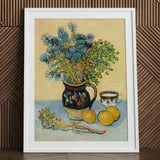 Still Life - Vincent Van Gogh Post-impressionism Art Print / Canvas Framed Reproduction Gogh’s ?Still Flowers”, Masterful, Prints