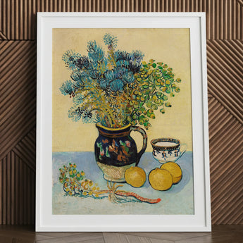 Still Life - Vincent Van Gogh Post-impressionism Art Print / Canvas Framed Reproduction Gogh’s ?Still Flowers”, Masterful, Prints