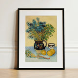 Still Life - Vincent Van Gogh Post-impressionism Art Print / Canvas Framed Reproduction Gogh’s ?Still Flowers”, Masterful, Prints