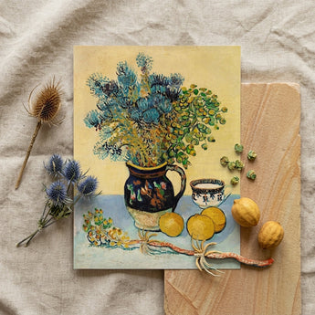 Still Life - Vincent Van Gogh Post-impressionism Art Print / Canvas Reproduction Vincent Gogh’s ?Still Life Flowers” Soft Gogh, Masterful, G