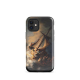 Storm on the Sea of Galilee - Rembrandt Phone Case Iphone 12 Mini / Gloss Black Phone Case Dramatic Classical Painting Ship Turbulent