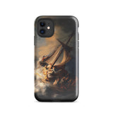 Storm on the Sea of Galilee - Rembrandt Phone Case Iphone 11 / Gloss Black Phone Case Dramatic Painting Sailboat Stormy Seas Galilee