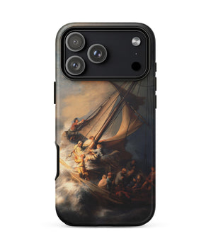 Iphone 17 Pro Max / Matte Storm on the Sea of Galilee - Rembrandt Phone Case Erupts, Storm-soaked Timber
