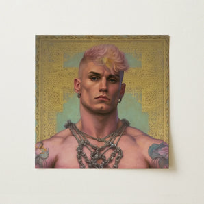 Strapping Young Lad - Queercore Gay Thug Art Print / Canvas, Fine Art Paper, Bold Statements, Gay Art