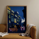 A Street by Moonlight - Visit India 1920s Stampa d'arte / Tela, Poster Stampe e Arte visiva, Toby Leon