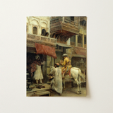 Street Scene in India - Edwin Lord Weeks Art Print / Canvas, 12x16’’ / 31x41cm / Unframed / no Border, Posters Prints & Visual Artwork,
