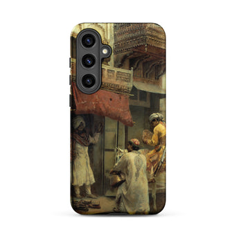 Street Scene in India - Edwin Lord Weeks Phone Case, Samsung Galaxy S24 Plus / Matte, Mobile Cases, Toby Leon