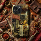 Street Scene in India - Edwin Lord Weeks Phone Case Vintage-style Phone Case Detailed Painting Ornate Indian Street Edwin Lord Weeks, India