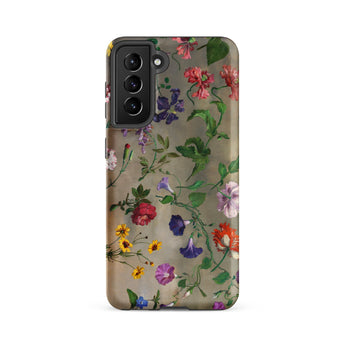 Studies of Flowers - Jacques–laurent Agasse Samsung Case, Galaxy S21 Fe / Matte, Smartphone Case Vibrant Floral Pattern