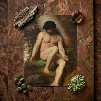 Study of Adam for Paradise - Alexandre Cabanel Fine Art Print / Canvas Classical Oil Painting Nude Male Figure Dark Hair, Cabanel’s, Prints