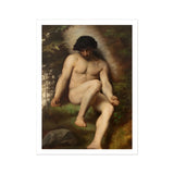 Study of Adam for Paradise - Alexandre Cabanel Fine Art Print / Canvas Nude Man Seated Nature, Cabanel’s, Prints