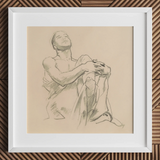 Study for Astronomy - John Singer Sargent Kunstdruck / Leinwand, 12x12’’ / 31x31cm / Weißer Rahmen / Passepartout, Poster, Drucke & visuelle Kunstwerke,