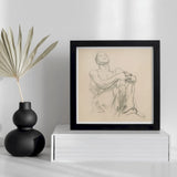 Study for Astronomy - John Singer Sargent Art Print / Canvas Framed Sketch Nude Figure Pose Head Tilted, Prints