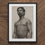 Study of a Black Man - Stampa artistica di Henry Ossawa Tanner su tela, 20x30’’ / 51x76cm / Cornice / Passe-partout, poster, stampe e arte visiva, Toby