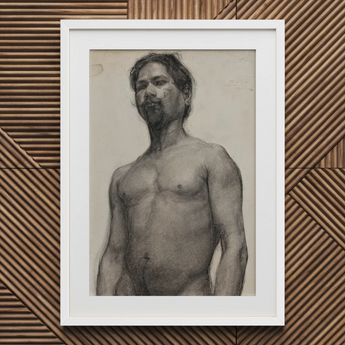 Study of a Black Man - Stampa artistica di Henry Ossawa Tanner su tela, 20x30’’ / 51x76cm / Cornice bianca / Passe-partout, poster, stampe e arte visiva,