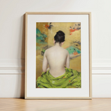 Study of Flesh and Gold - William Merritt Chase Art Print / Canvas, 12x16’’ / 31x41cm / Natural Frame / Matboard, Posters Prints & Visual