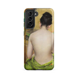 Study of Flesh and Gold - William Merritt Chase Phone Case Samsung Galaxy S21 Fe / Matte Painted Depiction Woman Dark Hair Updo, Chase’s