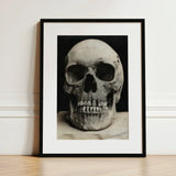 Study of a Human Skull Art Print / Canvas Black-and-white Framed Photograph Minimalist Black Frame Bone Meets Lens, Prints