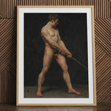 Studie eines nackten Mannes - Follower Pierre Narcisse Guerin Kunstdruck / Leinwand, 24x32’’ / 61x81cm / Naturrahmen / Passepartout, Poster Drucke &