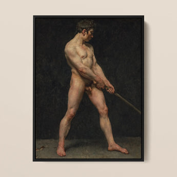 Studie eines nackten Mannes - Follower Pierre Narcisse Guerin Kunstdruck / Leinwand, 12x16’’ / 31x41cm / Schwarzer Rahmen, Poster Drucke & Visuelle Kunstwerke,