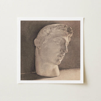 Study of a Plaster Head - Jan Veth Art Print / Canvas, Veth’s, Opens, Chalk-white Highlight Tracing, Surface Remain Approximate, Prints