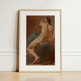 Study of a Seated Male Nude - Ubaldo Gandolfi Art Print / Canvas, Prints