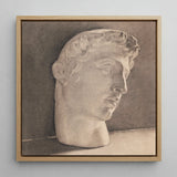 Study of a Plaster Head - Jan Veth Art Print / Canvas, 12x12’’ / 31x31cm / Natural Frame, Posters Prints & Visual Artwork, Toby Leon