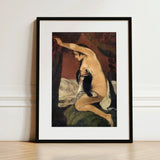 Study for Venus - Gustave Courbet Art Print / Canvas Black-framed Nude Woman Oil Painting Style Jean-désiré-gustave Builds, Heavy Curtain