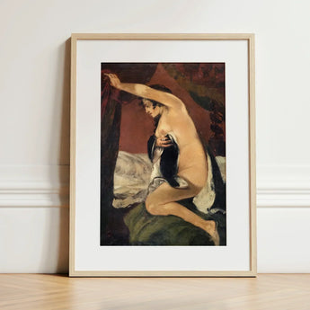 Study for Venus - Gustave Courbet Art Print / Canvas Framed Reproduction édouard Manet’s ?Olympia” Nude Woman Classical Jean-désiré-gustave B
