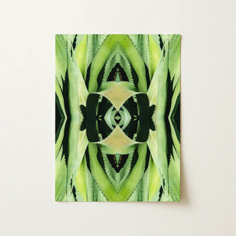 Oh so Succulent - Trippy Botanical Op Art Print / Canvas, 12x16’’ / 31x41cm / Unframed / no Border, Posters Prints & Visual Artwork, Toby