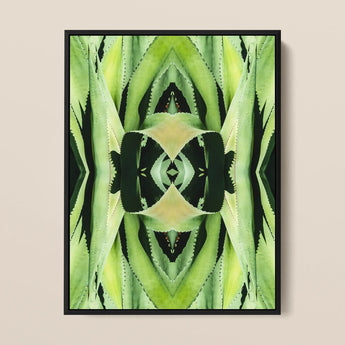 Oh so Succulent - Trippy Botanical Op Art Print / Canvas, Humble Aloe Reborn, Trippy Modern Botanical, Chlorophyll-infused Kaleidoscope