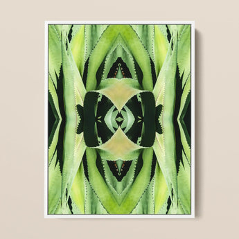 Oh so Succulent - Trippy Botanical Op Art Print / Canvas, Humble Aloe Reborn, Trippy Modern Botanical, Chlorophyll-infused Kaleidoscope