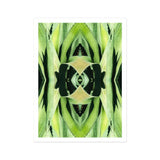 Oh so Succulent - Trippy Botanical Op Art Print / Canvas Kaleidoscopic Green Pattern Created Mirrored Agave Plant Leaves Humble Aloe