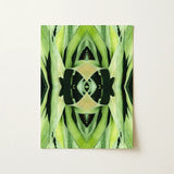 Oh so Succulent - Trippy Botanical Op Art Print / Canvas, Humble Aloe Reborn, Trippy Modern Botanical, Chlorophyll-infused Kaleidoscope