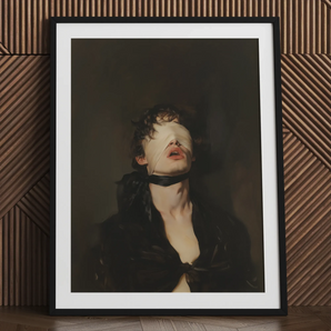Suck it Up - Neo-victorian Gay Bdsm Art Print / Canvas, 24x32’’ / 61x81cm / Black Frame / Matboard, Posters Prints & Visual Artwork, Toby