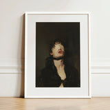 Suck it Up - Neo-victorian Gay Bdsm Art Print / Canvas Framed Dark Moody Portrait Person Eyes, Surrender Wrapped, Prints