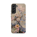 Sugarbush - Surreal Protea Art Phone Case Samsung Galaxy S22 Plus / Matte Delicate Floral Phone Case Soft Pastel Pink Peach Surreal Protea