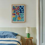 Suggestions Pour étoffes et Tapis - E. A. Séguy Art Print / Canvas Colorful Abstract Art Print Wooden Frame Geometric Patterns Print,