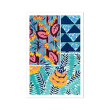 Suggestions Pour étoffes et Tapis - E. A. Séguy Art Print / Canvas Colorful Tropical Art Print Flowers Palm Leaves Geometric Print,