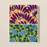 Suggestions Pour étoffes et Tapis - E. A. Séguy Art Print / Canvas Framed Artwork Vibrant Stylized Botanical Bold Red, Prints