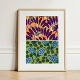 Suggestions Pour étoffes et Tapis - E. A. Séguy Art Print / Canvas Framed Artwork Vibrant Two-part Botanical Deep Red, Prints