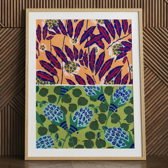 Suggestions Pour étoffes et Tapis - E. A. Séguy Art Print / Canvas Framed Two Distinct Botanical Patterns, Prints