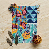 Vibrant Patchwork-style Printed Paper Bold Floral Geometric Patterns Art Print, Roaring Twenties, Suggestions Pour