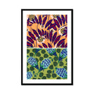 Suggestions Pour étoffes et Tapis - E. A. Séguy Art Print, Framed Artwork Two Floral Patterns Purple/orange Blue/green Color