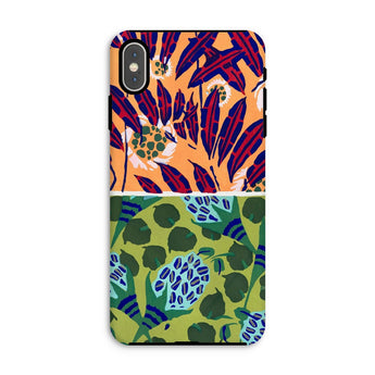 Suggestions Pour étoffes et Tapis - E.a. Séguy Phone Case Iphone Xs Max / Matte Colorful Patterned Phone Case Floral Leaf Designs Orange
